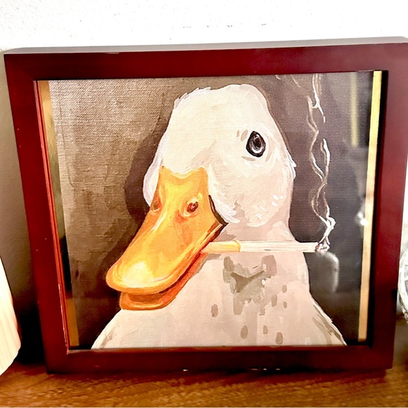 duck smoking cigarette Amazon.com: Funny Mallard Wall Art Whimsical Prints Vintage Duck a Posters Green Cabin Wall Decor 8x10 Inch Unframed for Home Kitchen Bathroom: Posters & Prints Smoked Duck" Poster for Sale